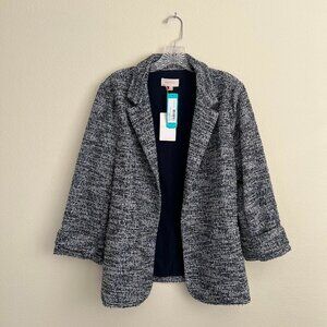 Tweed Blazer - Blue & White